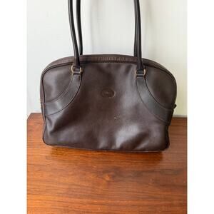 Longchamp dark brown Leather Large Purse Bag Tote